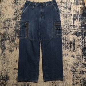 ENYCE type E -96 Pants Mens 34 Cargo Workwear Hip Hop Wide Leg Y2K Denim